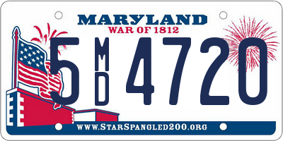 MD license plate 5MD4720