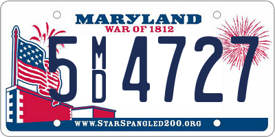 MD license plate 5MD4727