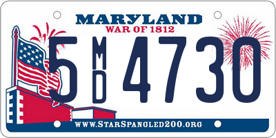MD license plate 5MD4730