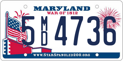 MD license plate 5MD4736