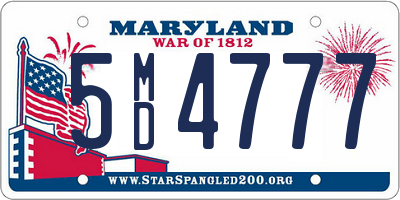 MD license plate 5MD4777
