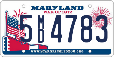 MD license plate 5MD4783