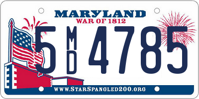 MD license plate 5MD4785