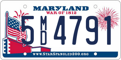 MD license plate 5MD4791
