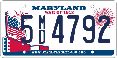 MD license plate 5MD4792