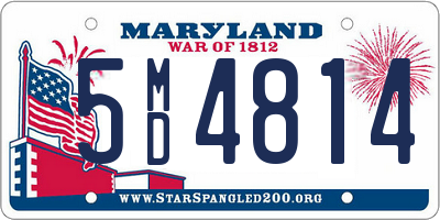 MD license plate 5MD4814