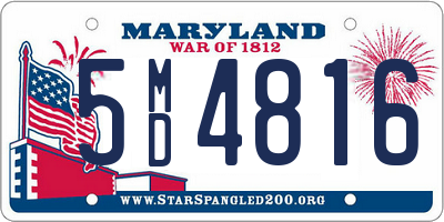 MD license plate 5MD4816
