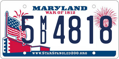 MD license plate 5MD4818