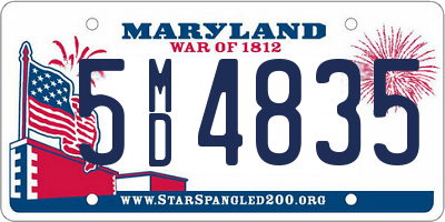 MD license plate 5MD4835