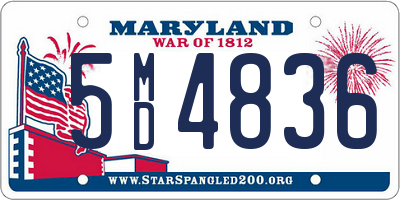 MD license plate 5MD4836