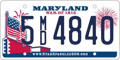 MD license plate 5MD4840