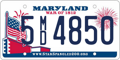 MD license plate 5MD4850