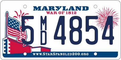 MD license plate 5MD4854