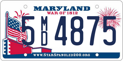 MD license plate 5MD4875