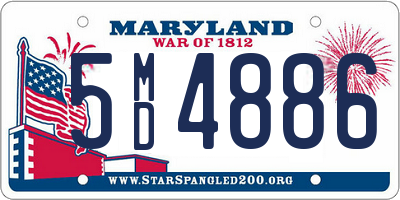MD license plate 5MD4886