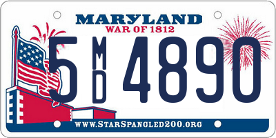 MD license plate 5MD4890