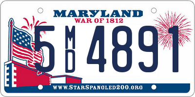 MD license plate 5MD4891
