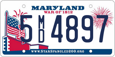 MD license plate 5MD4897
