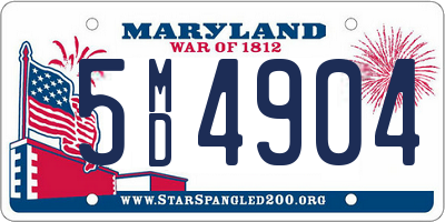 MD license plate 5MD4904