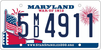 MD license plate 5MD4911