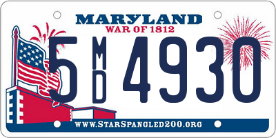 MD license plate 5MD4930