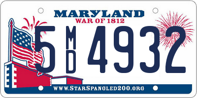 MD license plate 5MD4932