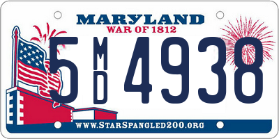 MD license plate 5MD4938