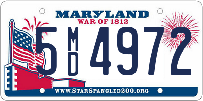MD license plate 5MD4972