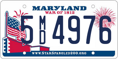 MD license plate 5MD4976