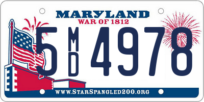 MD license plate 5MD4978