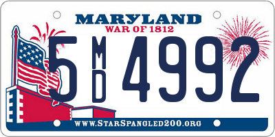 MD license plate 5MD4992