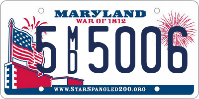 MD license plate 5MD5006