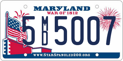 MD license plate 5MD5007