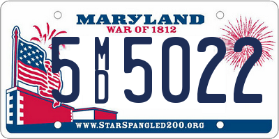 MD license plate 5MD5022