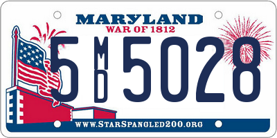 MD license plate 5MD5028
