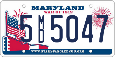 MD license plate 5MD5047