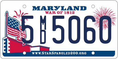 MD license plate 5MD5060