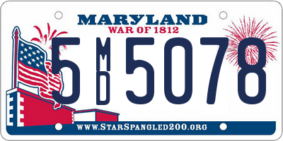 MD license plate 5MD5078