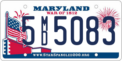 MD license plate 5MD5083