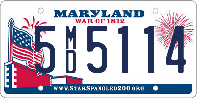 MD license plate 5MD5114