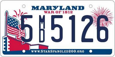 MD license plate 5MD5126