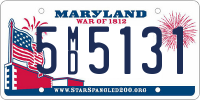 MD license plate 5MD5131