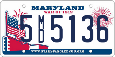 MD license plate 5MD5136