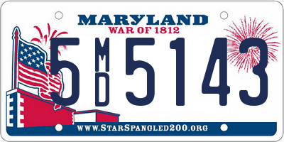 MD license plate 5MD5143