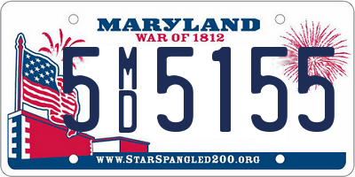 MD license plate 5MD5155