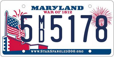 MD license plate 5MD5178
