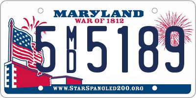 MD license plate 5MD5189