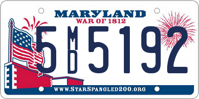 MD license plate 5MD5192