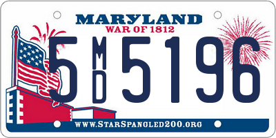 MD license plate 5MD5196
