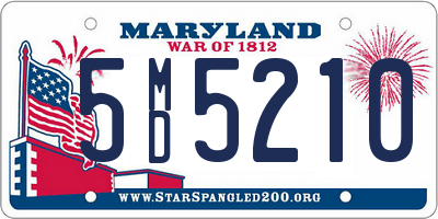 MD license plate 5MD5210